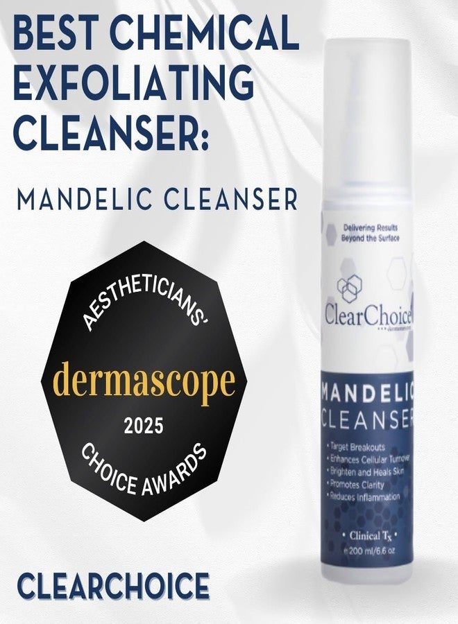 Clear Choice Mandelic Acid Cleanser – Exfoliating Face Wash with Mandelic Acid, Turmeric & Enzymes | Gentle Daily AHA Cleanser for Smooth, Radiant Skin | Award-Winning Professional Formula 6.7 oz - Image 2